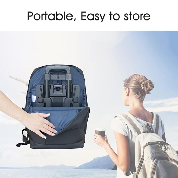 Car Seat Travel Cart for Airport - Carseat Roller for Traveling. Extendable Base Plate, Foldable, storable, and stowable Under Your Airplane seat or Over Head Compartment.