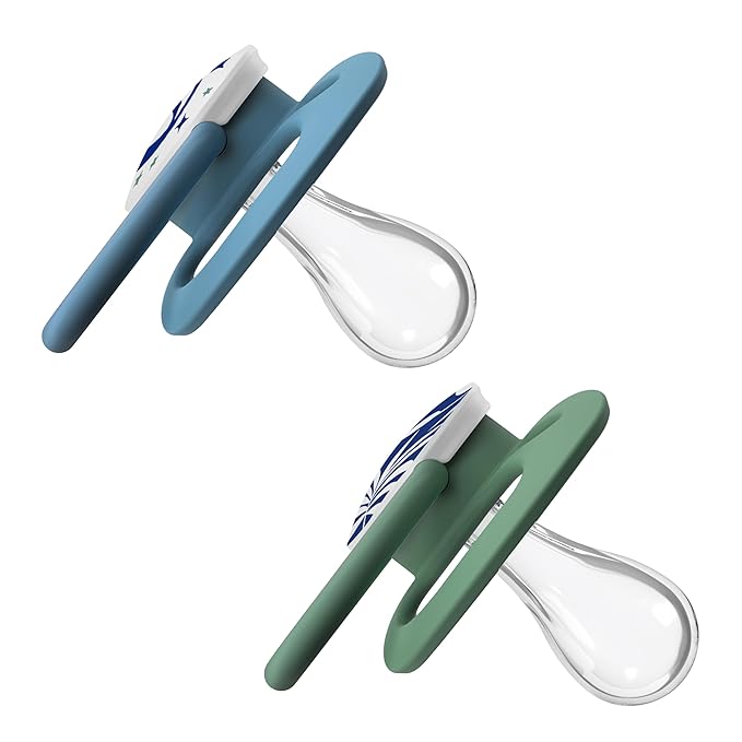 Dr. Brown's Advantage Symmetrical Pacifier with Air Flow - Blue Glow-in-The-Dark - 2-Pack - 6-18m (Pack of 2)