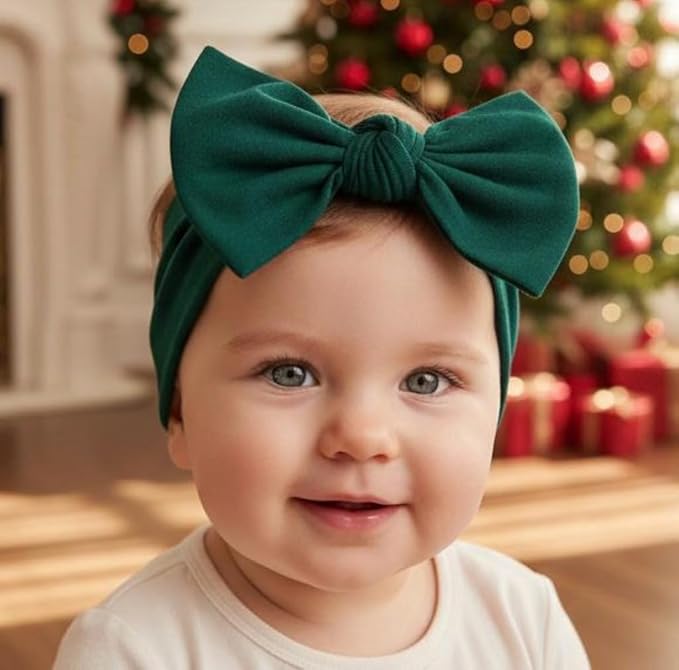 Baby Girl Headbands-Infant,Toddler Cotton Handmade Hairbands with Bows Child Hair Accessories