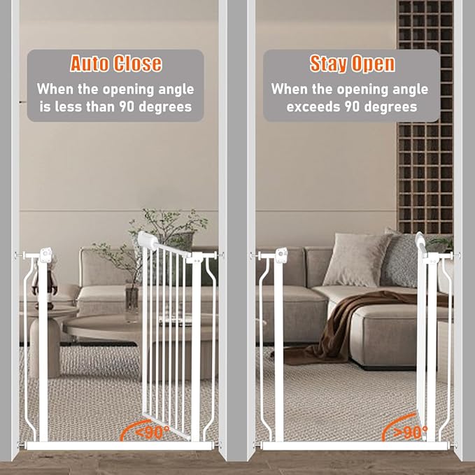 Fairy Baby Extra Wide Baby Gates 67-71.5 Inch, Auto Close Child Safety Gates for Stairway Banister Doorways Hallway,Indoor Safety Child Gates for Kids or Pets
