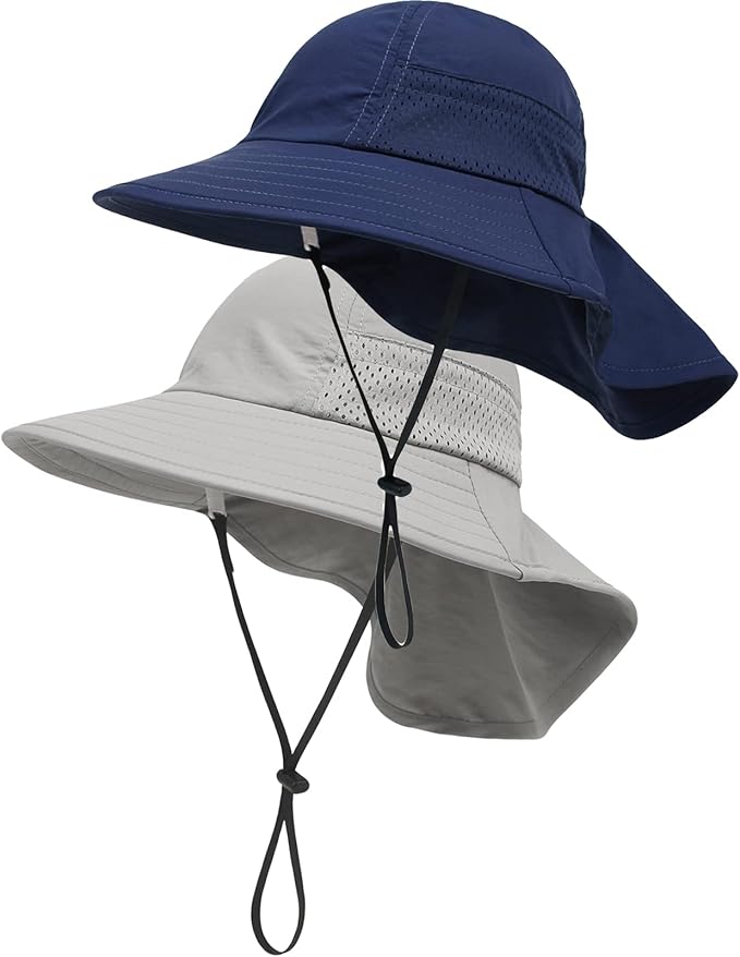 Baby Sun Hat UPF 50+ Toddler Wide Brim Beach Hats for Boys Girls 0-6 Years