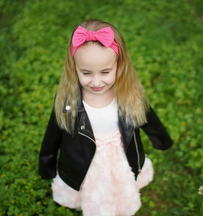 Baby Girl Headbands-Infant,Toddler Cotton Handmade Hairbands with Bows Child Hair Accessories