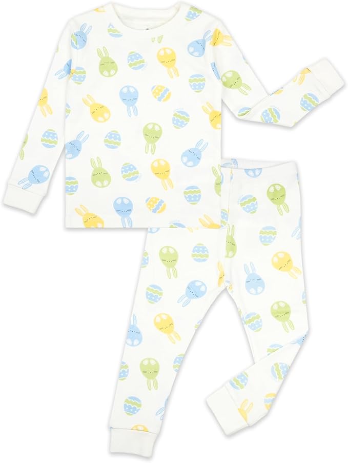moimoln Sibling Matching 6M-8Y Soft Warm Cotton Modal Character Long Sleeve Snug-Fit Pajama Long Sleeve Sleepwear Daily