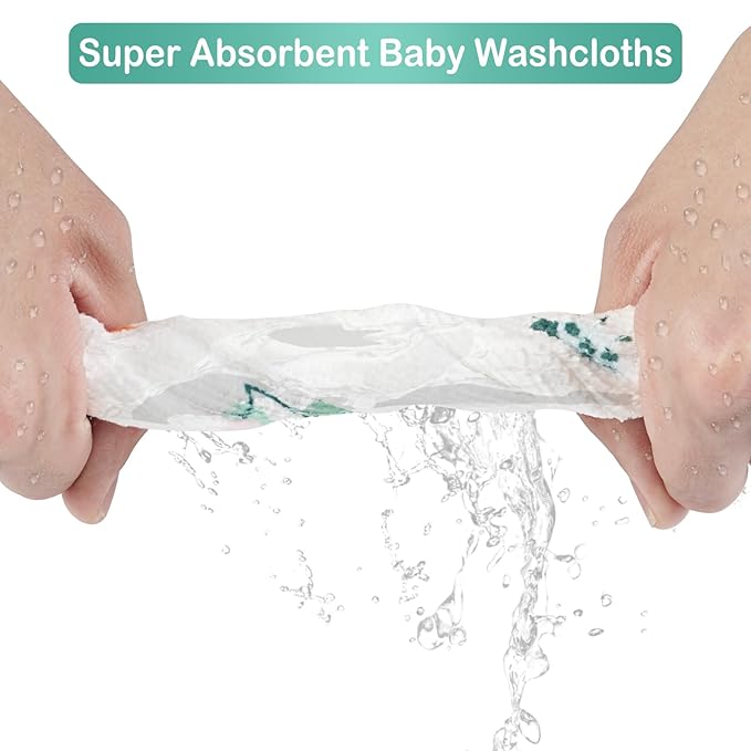 Viviland Baby Washcloths 24 Pack, Toddler Wash Cloths for Bath, Super Soft & Absorbent Bath Towel for Newborn and Infants, Baby Towels Care for Baby's Sensitive Skin