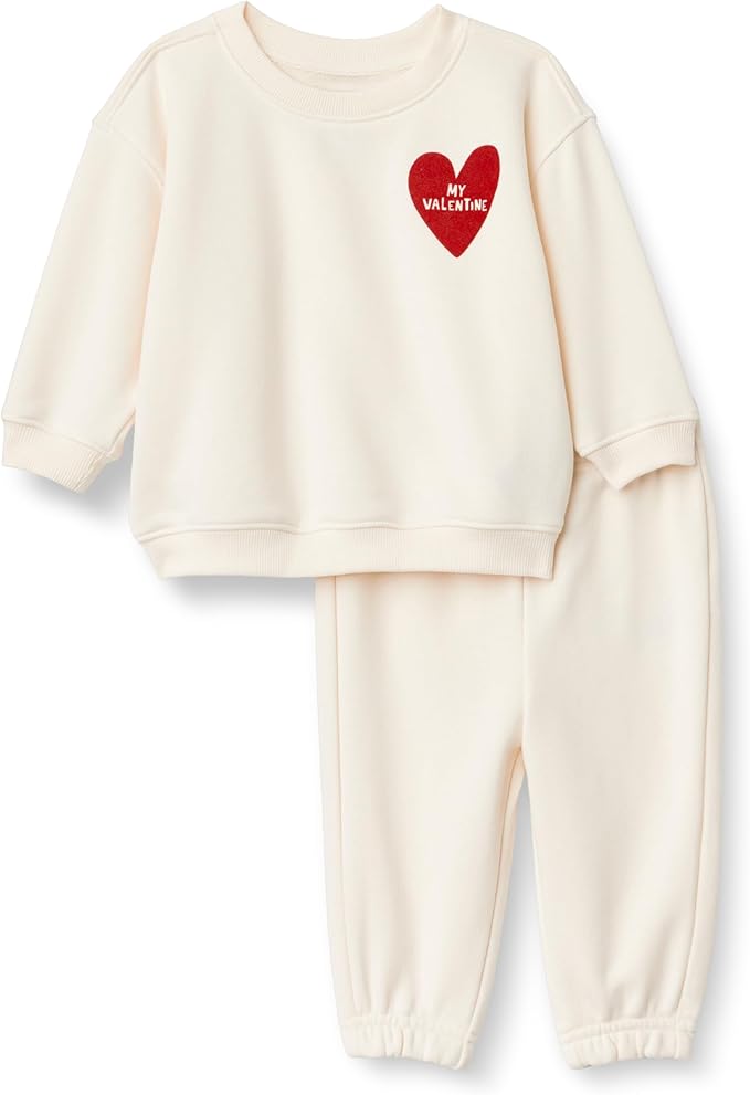 Amazon Essentials x Sofia Grainge Unisex Toddlers and Babies' Sweatshirt & Sweatpant Set