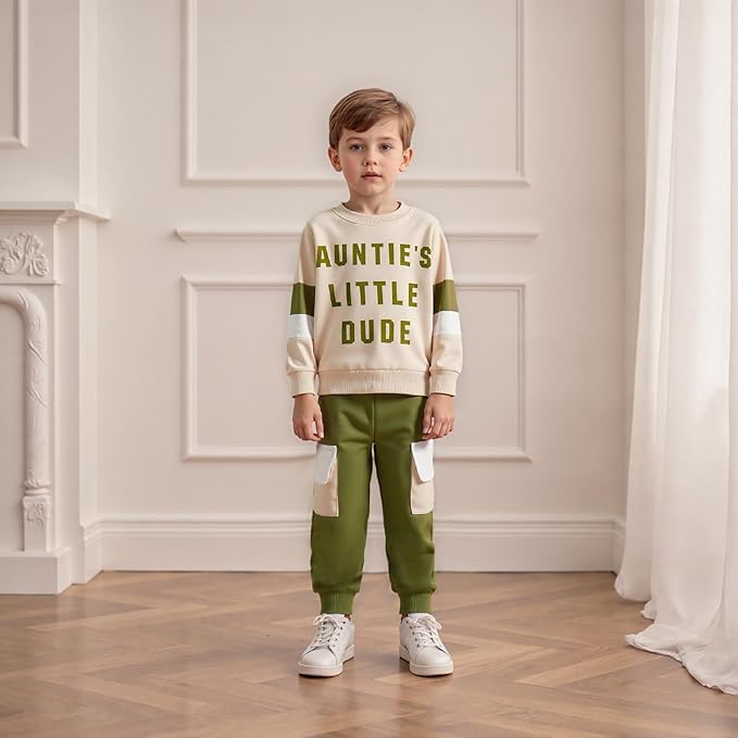 Infant Baby Boy Fall Clothes Set Funny Letter Sweatshirt Pant Outfit Toddler Winter Clothes 6 12 18 Months 2T 3T