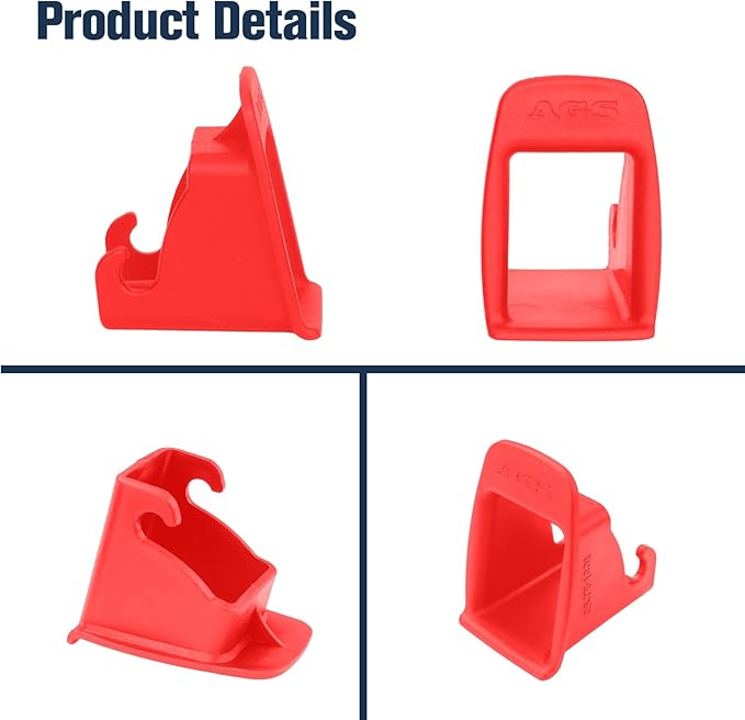 ISOFIX Interface Belt Latch Guide, 2 Pcs Car Seat ISOFIX Interface Buckle Fixed Guide Groove Car Seat Bracket Connector, Red