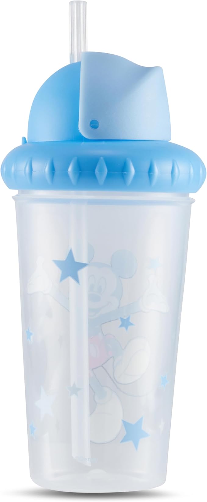 Disney Toddler Sippy Cups for Boys and Girls | 10 Ounce Sippy Cup Pack of Two with Straw and Lid | Durable Leak Proof Travel Water Bottle for Toddlers