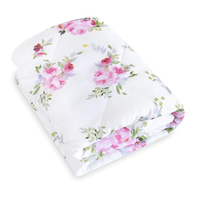 Pack and Play Sheets Fitted, Breathable Thick Playard Lovely Print Cover 39"×27"×5" Compatible with Graco Pack n Play, Floral
