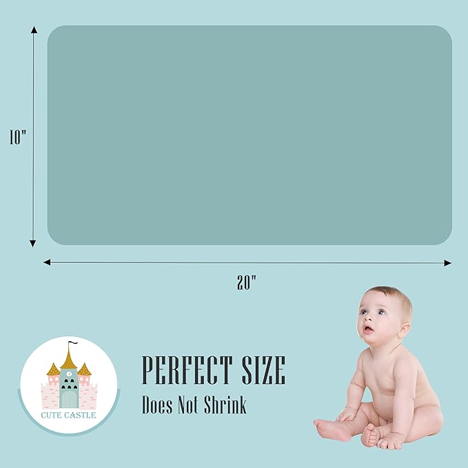Cute Castle 24 Pack Muslin Burp Cloths for Baby - Ultra-Soft 100% Cotton Baby Washcloths - Large 20'' by 10'' Super Absorbent Milk Spit Up Rags - Burpy Cloths for Unisex, Boy, Girl -Dark Green