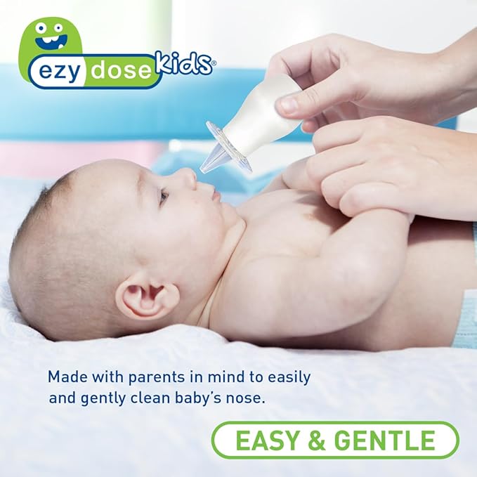 Ezy Dose Kids Nasal Aspirator with Soft Tip, Sinus Relief and Mucus Sucker for Baby and Toddler, Nose-Pals, Convenient and Easy to Use, Gentle Removal, BPA Free