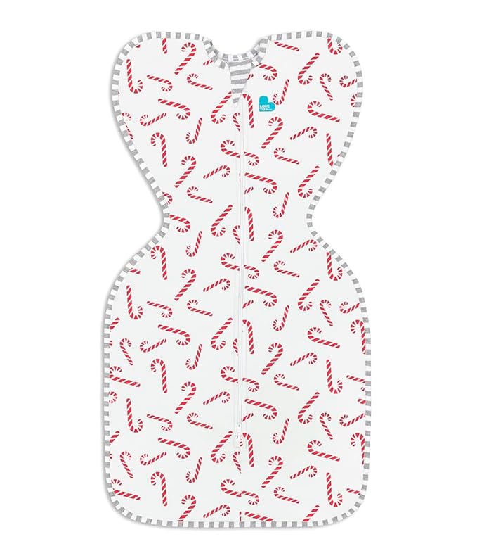 Love to Dream Swaddle UP, Baby Sleep Sack, 8-13 lbs, 1.0 TOG, Self-Soothing Swaddles for Newborns, Get Longer Sleep, Snug Fit Helps Calm Startle Reflex, Newborn Essentials for Baby, Candy Canes