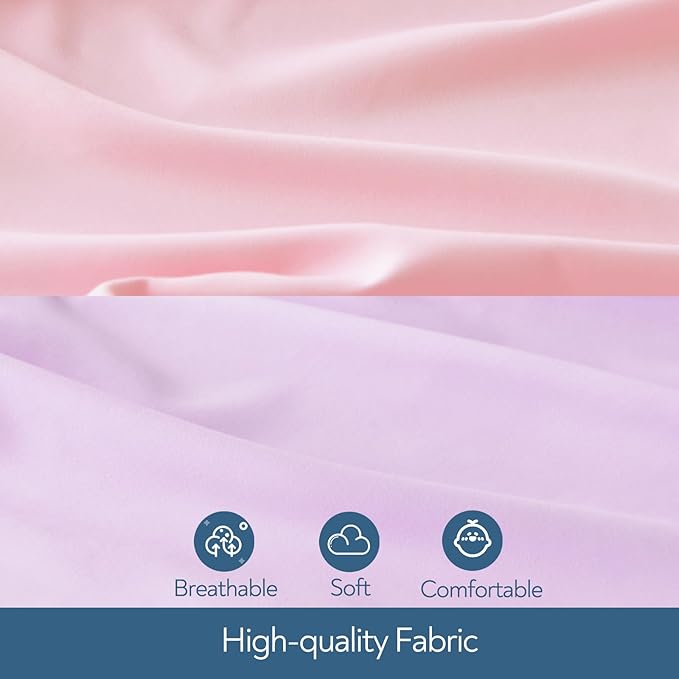 Changing Pad Cover for Girls 4 Pack, Baby Fitted Changing Table Cover Sheets, Soft Breathable for 32"x16" Diaper Change Table Pad, Bassinet Sheets Neutral - Pink and Violet