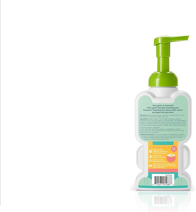 Babyganics KidsFoaming Body Wash, Cupcake, Tear-Free, 14 Fl Oz (Pack of 2)