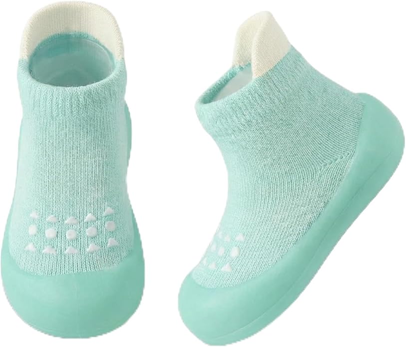 Baby Sock Shoes Toddler Walking Shoes Infant Non-Slip Slippers with Soft Rubber Sole Baby Boys Girls Sneakers