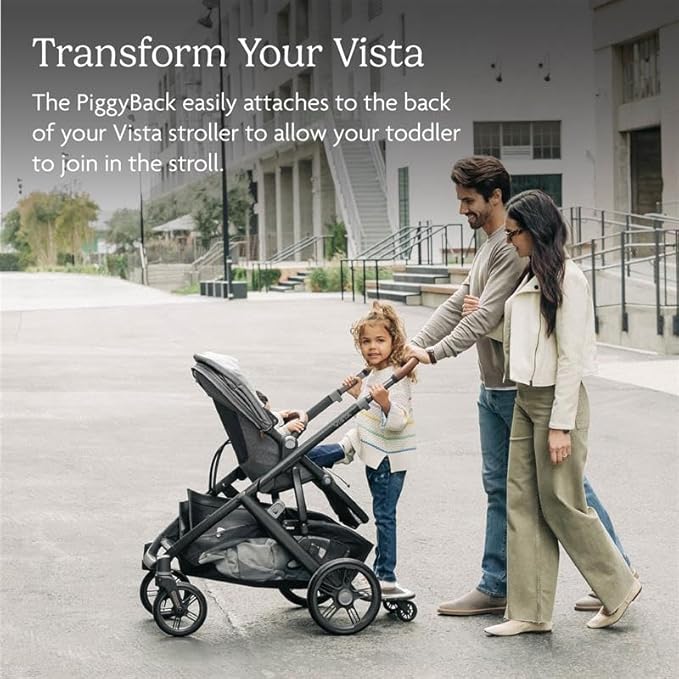 UPPAbaby PiggyBack Ride-Along Board for Vista, Vista V2, and Vista V3 Strollers / Quick Attachment for Children to Stand + Stroll / 55 lbs. Weight Capacity