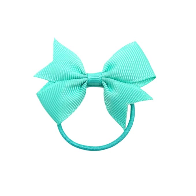 CÉLLOT Baby Hair Ties with Bows,50pcs 2inch Baby Hair Bows Durable Rubber Bands Ponytail Holders Toddler Essential Hair Accessories for Infants Baby Girls in Pairs