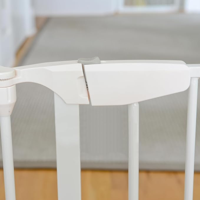Cardinal Gates EX100 XpandaGate Expandable Baby Gate - Extra Wide Dog Gate - Adjustable Safety Gate for Kids & Pets - 30 to 90 Inches Wide - White