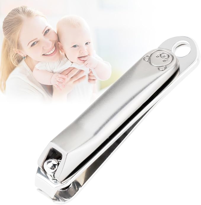 Kids Nail Clippers for Infants, Toddlers and Kids, Small Jaw Nail Trimmer, Precision Grooming Tool for Baby’s Tiny Fingernails and Toenails, Stainless Steel Clippers for Child Care (Silver)