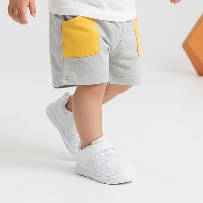 MORENDL Toddler Sneakers Baby Boys & Girls Barefoot Shoes Lightweight Breathable Walking Running Tennis Athletic Sport Shoes