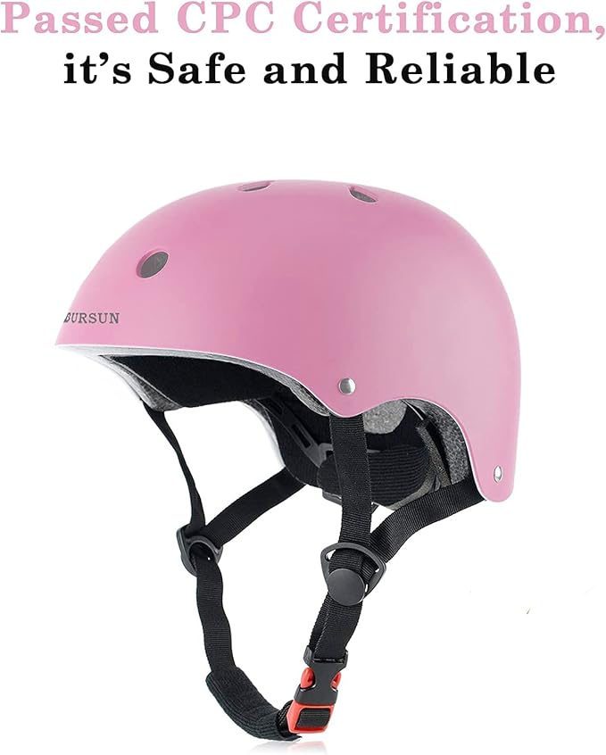 BURSUN Kids Bike Helmet Ventilation & Adjustable Toddler Helmet for Ages 2-14 Kids Boys Girls Multi-Sport Helmet for Skateboard Roller Skateing Bicycle Scooter blance Bike