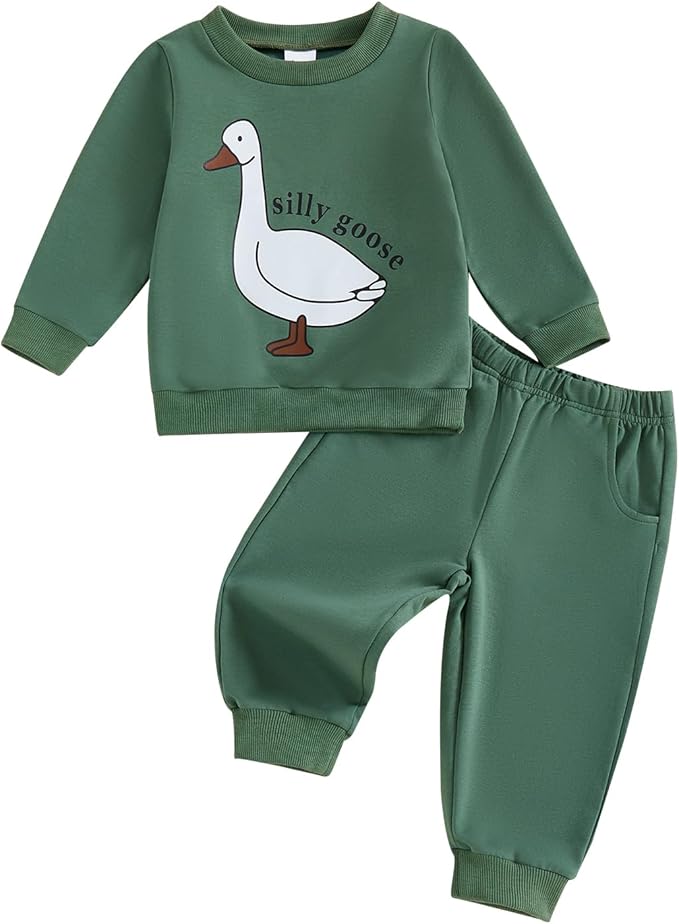 Infant Baby Boy Fall Clothes Set Funny Letter Sweatshirt Pant Outfit Toddler Winter Clothes 6 12 18 Months 2T 3T