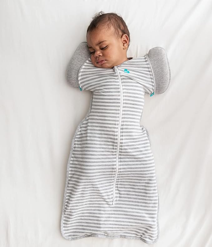Love to Dream Swaddle UP Transition Bag, Patented Zip-Off Wings, Gently Help Baby Safely Transition from Being Swaddled to arms Free Before Rolling Over, Gray, Large, 19-24 lbs