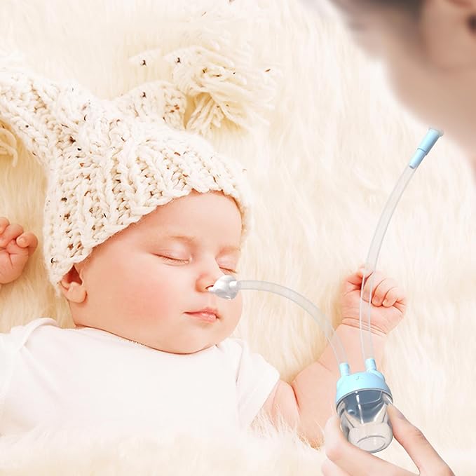 Baby Nasal Cannula with Nose Clip - Anti-Reflux Blue Oxygen Tube for Newborns, Infant Oxygen Therapy & Respiratory Care