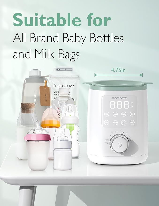 Momcozy Baby Bottle Warmer for Breast Milk Formula Food, Fullest Nutrients Preserved, Fast Heat, Night Light for Nighttime Breastfeeding, One-Touch Easy Use, Newborn Essentials Supplies Gift for Mom