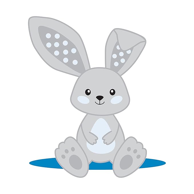 Dr. Brown's Flexees Teether, Gray Bunny, Soft 100% Silicone Baby Teether, BPA Free, 3m+, 1 Pack