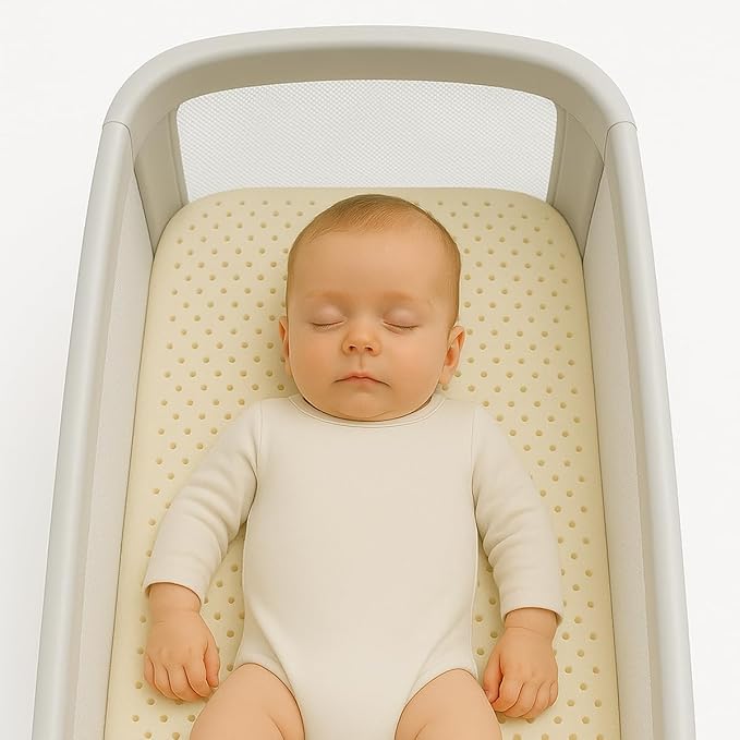 ORGANIC TEXTILES Organic Baby Mattress Topper with Heather Grey Removable Cover - GOLS/GOTS Certified - Breathable - 2" Mini Sleeper (31"x18")