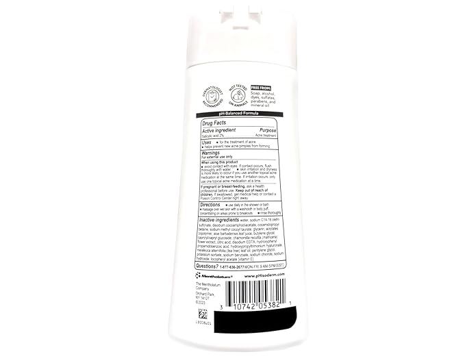 Phisoderm Baby Tear-Free Cream Wash powder-fresh scent 8 Fl oz + Anti-Blemish & Acne Care Body Wash 10 Fl oz (1 Each)