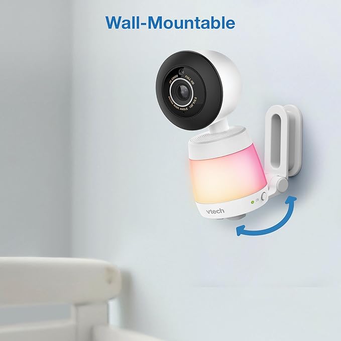 VTech Smart WiFi Baby Monitor with 2 Cameras, 1080p FHD Video, Free App with Motion Videos, Sound/Motion Alerts, 7" IPS Split‑Screen Display, Pan‑Tilt‑Zoom, Dual‑Room Monitoring – Smart HQ Max Twin