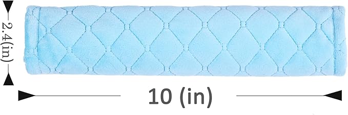 Amooca Soft Auto Seat Belt Cover Seatbelt Shoulder Pad Cushions 2 PCS for a More Comfortable Driving Universal Fit for All Cars and Backpack Light Blue