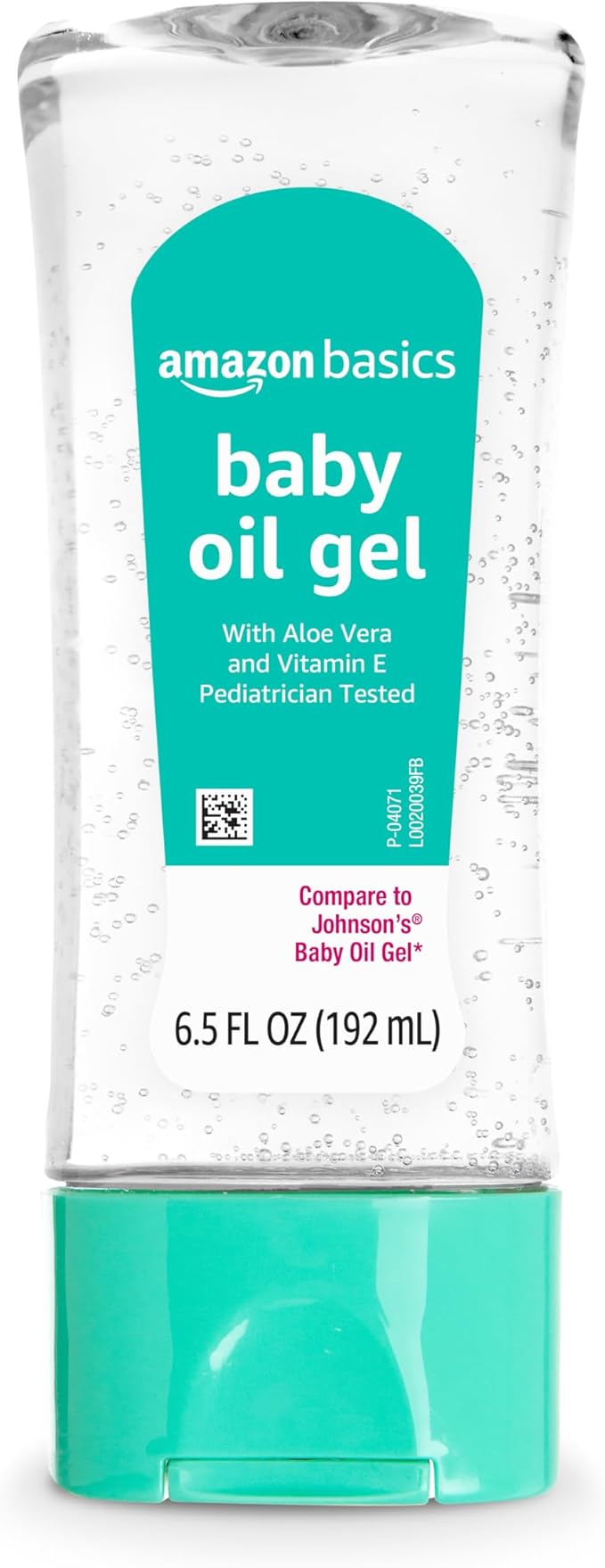 Amazon Basics Baby Oil Gel with Aloe Vera & Vitamin E, Moisturizing, Fast Absorbing, No-Mess, Dermatologist Tested, 6.5 fl oz, Pack of 1 (Previously Solimo)