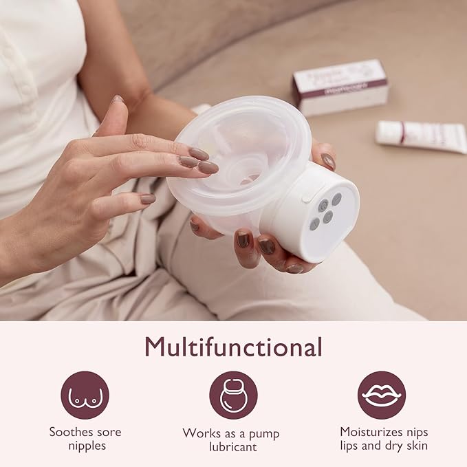 Momcozy Nipple Cream Safe for Breastfeeding, Plant-Based Ingredients, Lanolin-Free Nipple Balm, Soothing Cream, Breastfeeding Essentials for Nursing & Pumping Moms, 1.41 oz (Pack of 2)