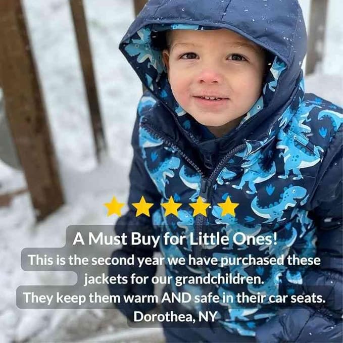 ONE KID The Road Coat Down | Car Seat Safe Winter Jacket | Crash Tested | Unisex | 12 Months-8 Years
