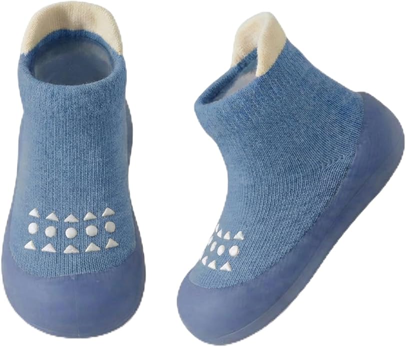 Baby Sock Shoes Toddler Walking Shoes Infant Non-Slip Slippers with Soft Rubber Sole Baby Boys Girls Sneakers