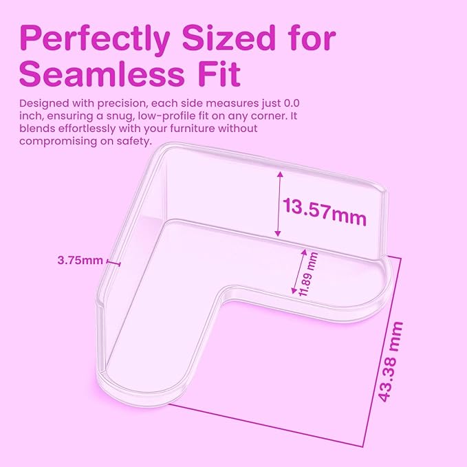 15 Pack Corner Protector Baby Safety Set – Clear Corner Protectors & Table Corner Protectors for Furniture, Baby Proof Corners and Edges, Transparent Corner Protector Baby Guards (L Shaped)