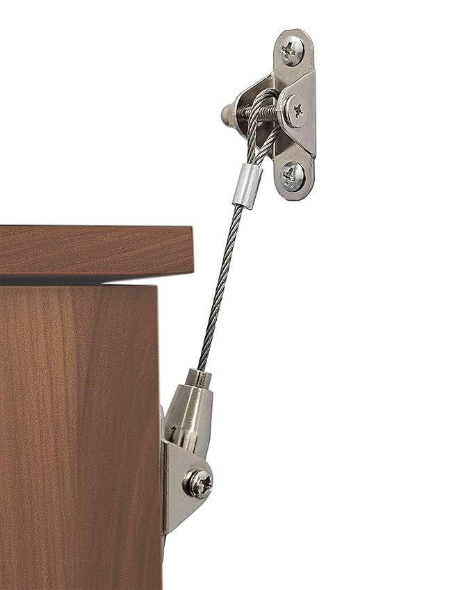 6 Sets Anti Tip Furniture Anchors for Baby Proofing, Earthquake Straps, Furniture Secure to Wall Anchors, Childproof and Home Safety, Adjustable 20in