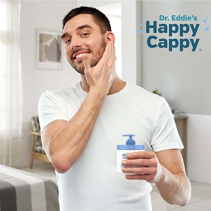 Happy Cappy Moisturizing Cream - Baby Eczema Cream, Eczema Lotion for Kids, Pediatrician-Formulated, Gentle, Paraben Free, Hypoallergenic, Soothes Dry Skin - 12 Fl Oz (Pack of 4)