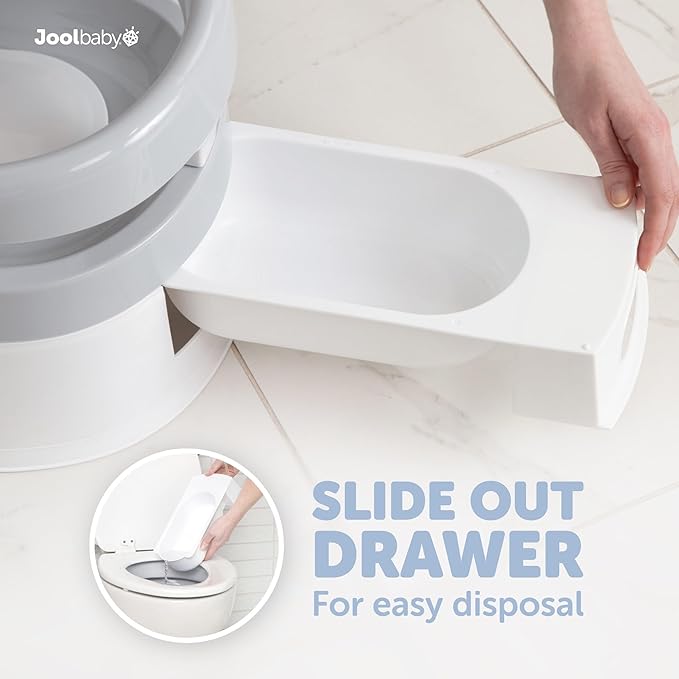 Jool Baby Potty Chair for Toddler Toilet Training - Splash Guard & Back Support (Gray)