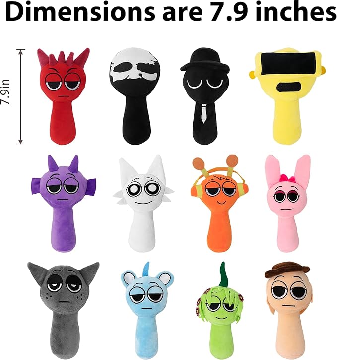 Sprunky Plush,Sprunky Plushies,Soft and Funs Stuffed Toys Dolls for Fans and Friends Christmas Birthday (New-4pc)