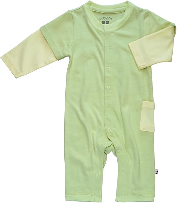 Babysoy Long Sleeve Baseball Style One Piece Coverall Romper