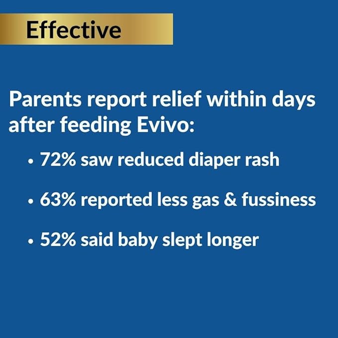 Evivo Award Winning Probiotic Powder for Infants | Ages 0-36 Months | Helps with Colic Symptoms, Gas, Stools & Fussiness | Tasteless Powder | 7pack - 1 Week | 8 Billion CFU