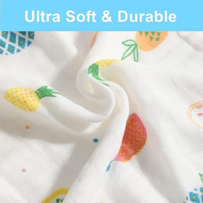 norinori Baby Msulin Washcloths Newborn Face Towel - Baby Muslin Burp Cloths 10Pack Soft Absorbent Natural Cotton Wash Towel 10"X10" Baby Bath Towels Wipes Baby Registry as Shower