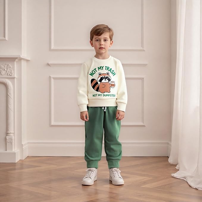 Infant Baby Boy Fall Clothes Set Funny Letter Sweatshirt Pant Outfit Toddler Winter Clothes 6 12 18 Months 2T 3T