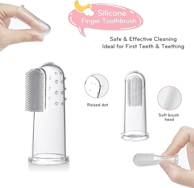 Baby Care Kit, Baby Grooming Kit,6-Piece Newborn Grooming Set with PP Baby Comb & Brush, Silicone Nasal Aspirator, Travel Bottles (60ml/20ml), Toothbrush, Newborn Care Set (Pink)