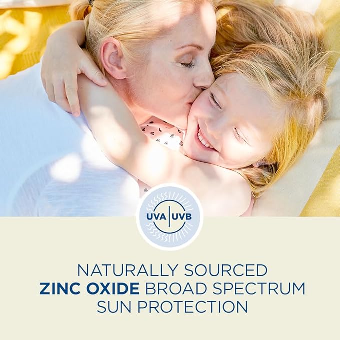 Coppertone Pure and Simple Zinc Oxide Mineral Sunscreen Lotion SPF 50, Water Resistant Sunscreen for Sensitive Skin, Hypoallergenic and Fragrance Free, 6 Fl Oz Bottle