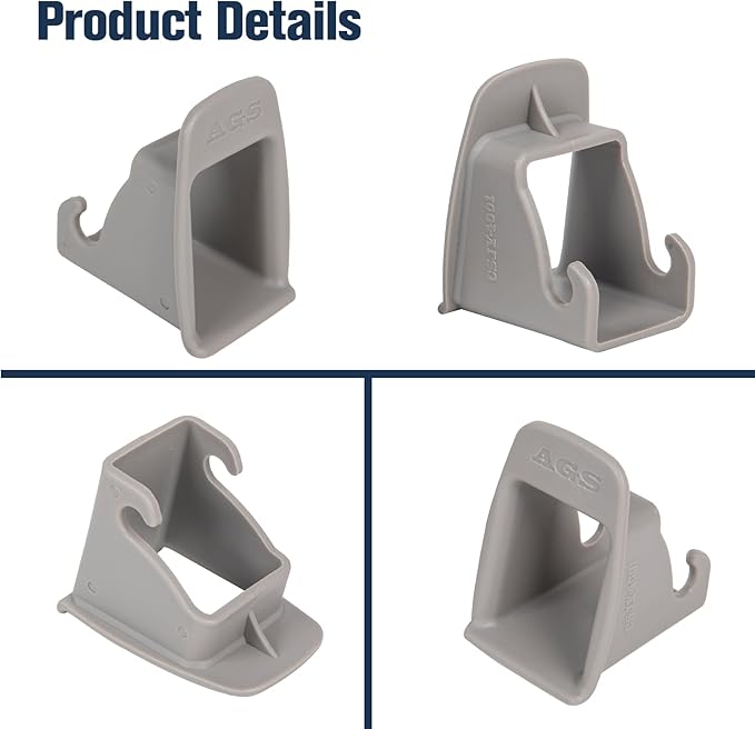 ISOFIX Interface Belt Latch Guide, 2 Pcs Car Seat ISOFIX Interface Buckle Fixed Guide Groove Car Seat Bracket Connector, Grey